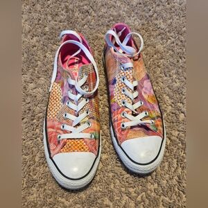 Floral Print Converse Lowtop Women's 9